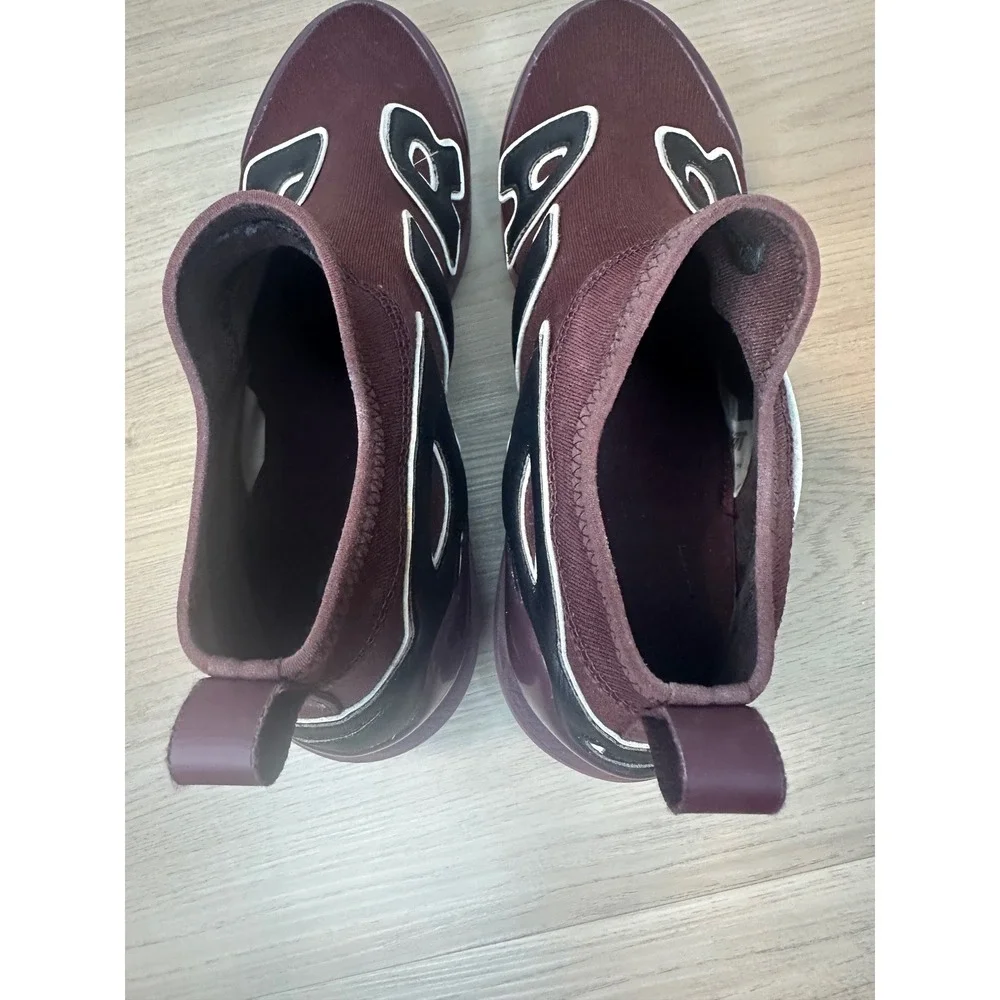 Nike Air More Uptempo 720 Burgundy Black High Top Sneakers women 8.5